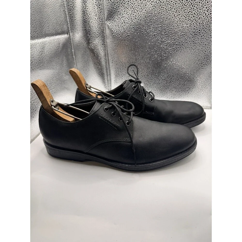 Clarks Hinman Oxford Black Leather orthopedic Comfort Shoes Men’s Size 9 Mens